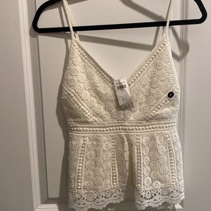 Abercrombie and Fitch peplum lace tank
